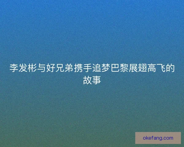 李发彬与好兄弟携手追梦巴黎展翅高飞的故事
